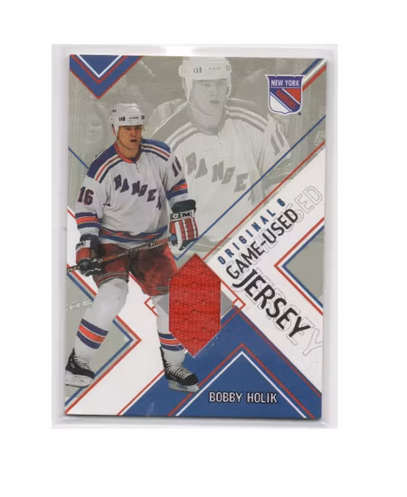 2003-04 Parkhurst Original Six New York Memorabilia #NM10 Bobby Holik (40-X224-GAMEUSED-SERIAL-RANGERS)