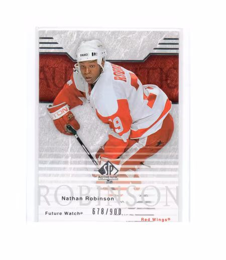 2003-04 SP Authentic #106 Nathan Robinson RC (25-X277-RED WINGS)
