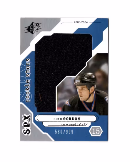 2003-04 SPx #207 Boyd Gordon JSY RC (40-X126-CAPITALS)