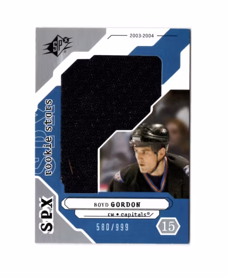 2003-04 SPx #207 Boyd Gordon JSY RC (40-X126-CAPITALS)