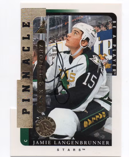 1996-97 Be A Player Link to History Autographs #6A Jamie Langenbrunner (40-X306-NHLSTARS)