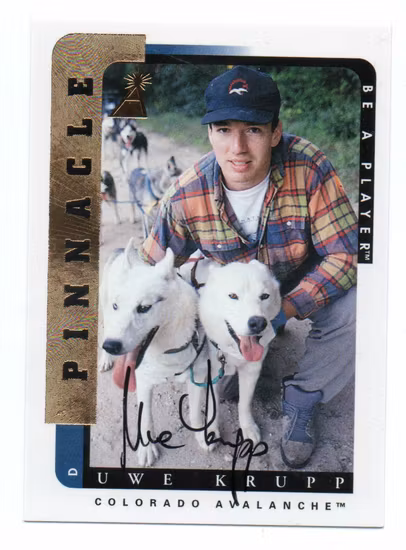 1996-97 Be A Player Autographs #87 Uwe Krupp (25-X306-AVALANCHE)