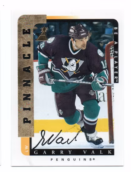 1996-97 Be A Player Autographs #155 Garry Valk (20-X306-DUCKS)