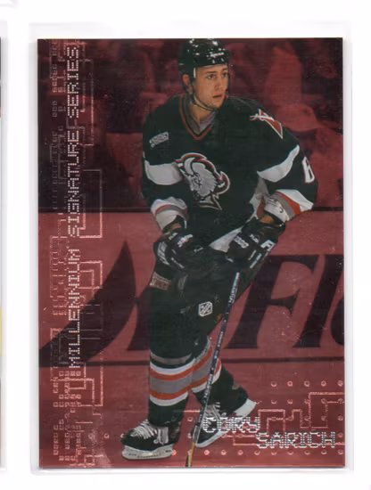 1999-00 BAP Millennium Ruby #37 Cory Sarich (10-X306-SABRES)