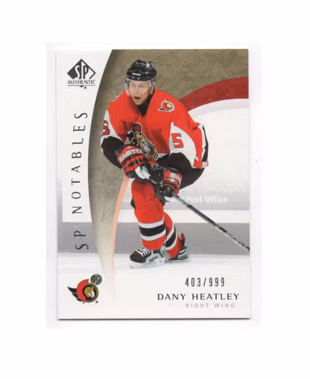 2005-06 SP Authentic #121 Dany Heatley (20-X215-SENATORS)