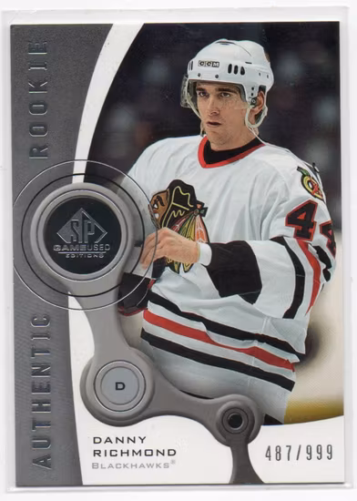 2005-06 SP Game Used #199 Danny Richmond RC (20-X299-BLACKHAWKS)