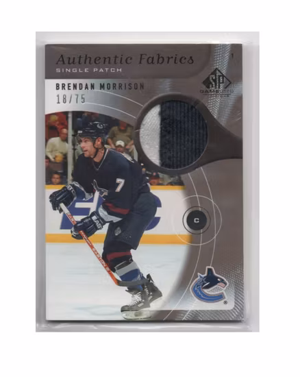 2005-06 SP Game Used Authentic Fabrics Patches #APBM Brendan Morrison (80-X282-CANUCKS)