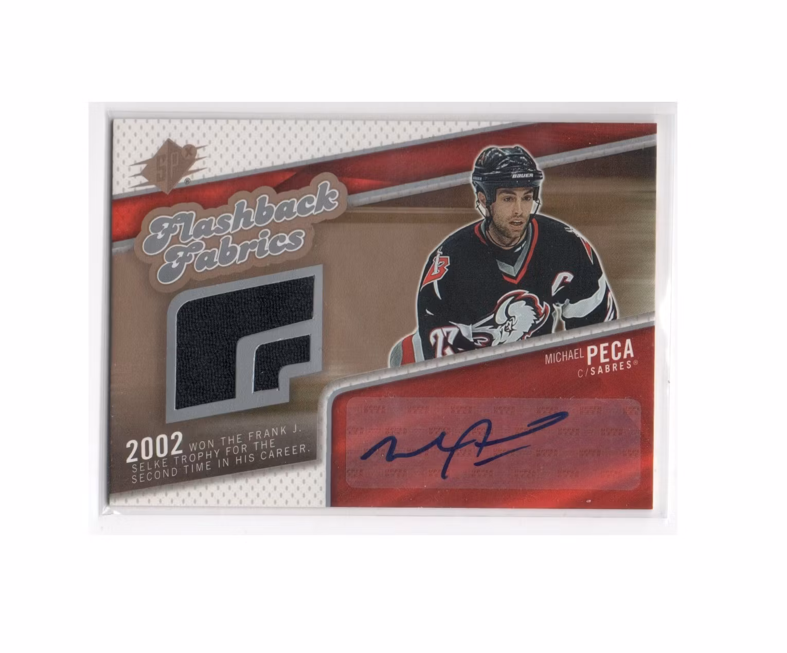 2005-06 SPx #115 Michael Peca JSY AU (300-X213-SABRES)