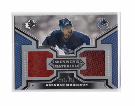 2005-06 SPx Winning Materials #WMBM Brendan Morrison (25-X153-GAMEUSED-SERIAL-CANUCKS)