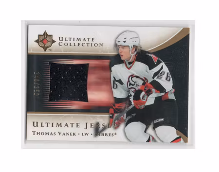 2005-06 Ultimate Collection Jerseys #JVA Thomas Vanek (40-X158-GAMEUSED-SERIAL-SABRES)