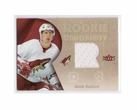 2005-06 Ultra Rookie Uniformity Jerseys #RUKB Keith Ballard (30-X202-COYOTES)