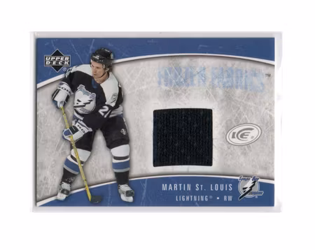 2005-06 Upper Deck Ice Frozen Fabrics #FFSL Martin St. Louis (30-X138-GAMEUSED-LIGHTNING)