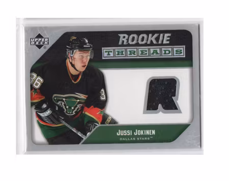 2005-06 Upper Deck Rookie Threads #RTJJ Jussi Jokinen (25-X229-GAMEUSED-RC-NHLSTARS)