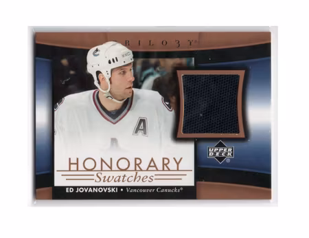 2005-06 Upper Deck Trilogy Honorary Swatches #HSEJ Ed Jovanovski (30-X226-GAMEUSED-CANUCKS)