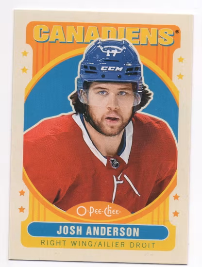 2021-22 O-Pee-Chee Retro #306 Josh Anderson (10-X307-CANADIENS)