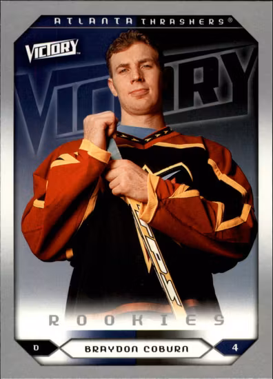 2005-06 Upper Deck Victory #298 Braydon Coburn RC (10-X298-THRASHERS) (3)