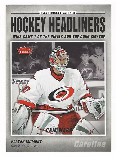 2006-07 Fleer Hockey Headliners #HL4 Cam Ward (12-233x1-HURRICANES)