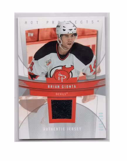 2006-07 Hot Prospects Red Hot #59 Brian Gionta JSY (30-X235-GAMEUSED-SERIAL-DEVILS)