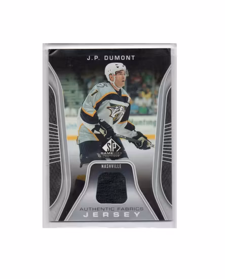 2006-07 SP Game Used Authentic Fabrics #AFJD J.P. Dumont (30-X220-PREDATORS)