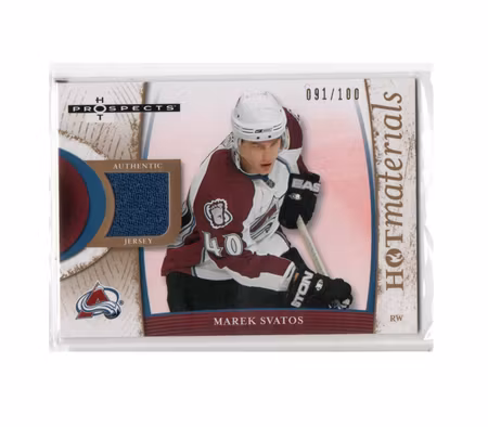 2007-08 Hot Prospects Hot Materials Red Hot #HMSV Marek Svatos (40-X207-AVALANCHE)