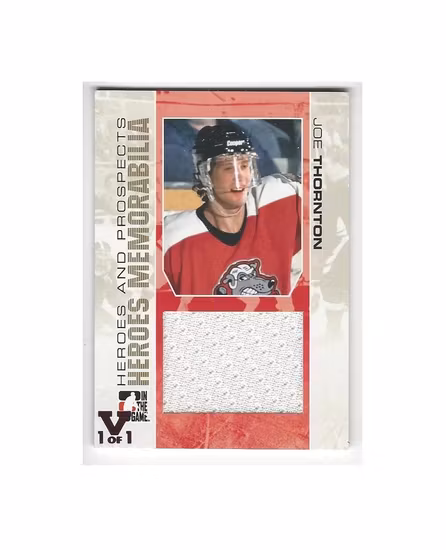 2007-08 ITG Heroes and Prospects Heroes Memorabilia #HM05 Joe Thornton (80-X41-BRUINS)