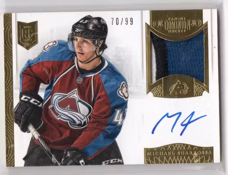 2013-14 Dominion Patches Autographs #APQG Michael Sgarbossa (100-X307-AVALANCHE)