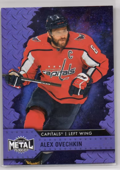 2020-21 Metal Universe Purple Spectrum #8 Alex Ovechkin (400-X307-CAPITALS)