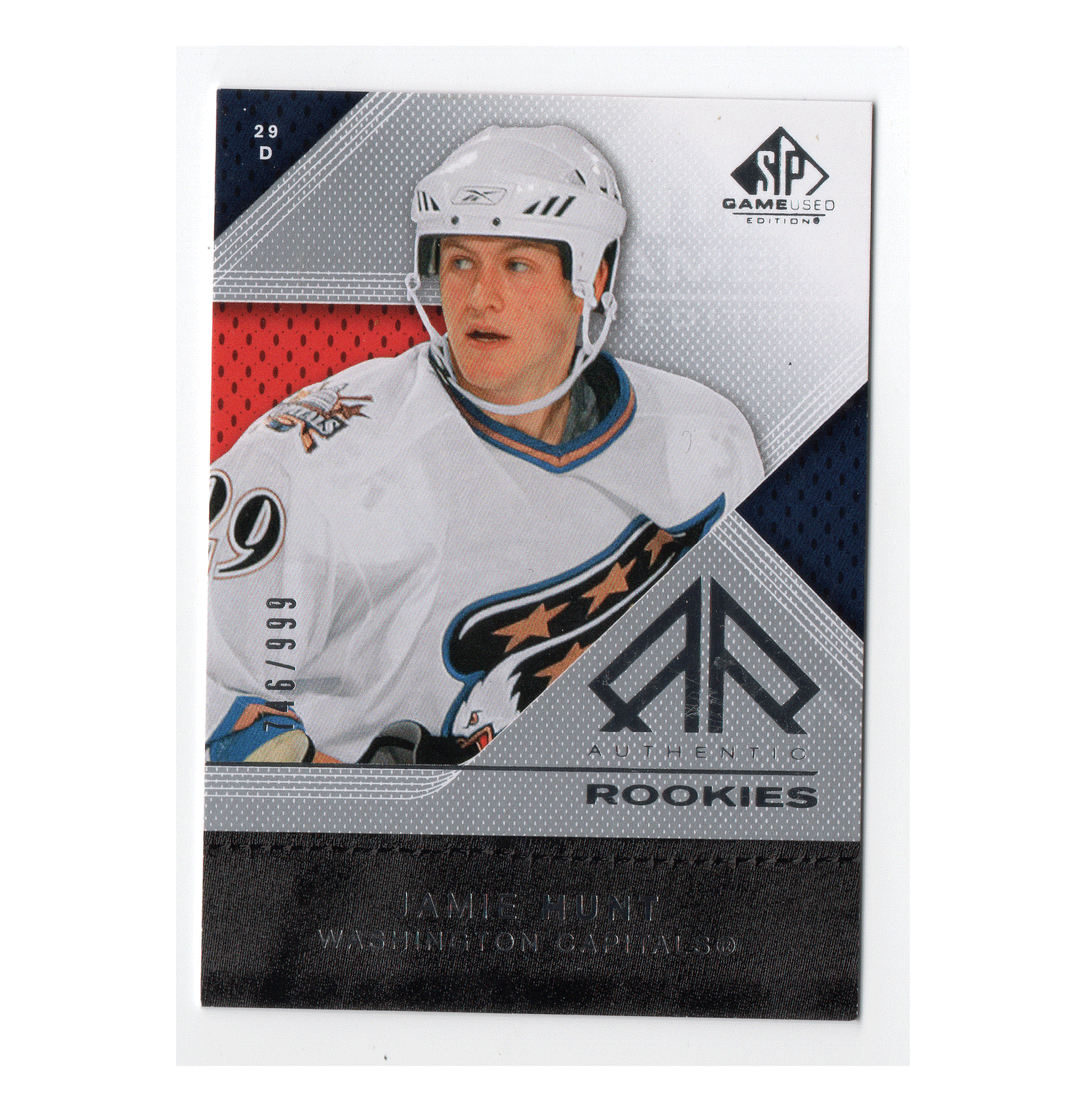 2007-08 SP Game Used #102 Jamie Hunt RC (40-X139-CAPITALS)