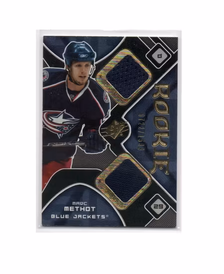 2007-08 SPx #187 Marc Methot JSY RC (25-X224-GAMEUSED-SERIAL-RC-BLUEJACKETS)