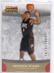2007-08 Topps Trademark Moves #80 Derrick Byars RC (15-X306-NBA76ERS)