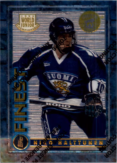 1994-95 Finest Super Team Winners #132 Niko Halttunen WJC (10-X313-FINLAND)