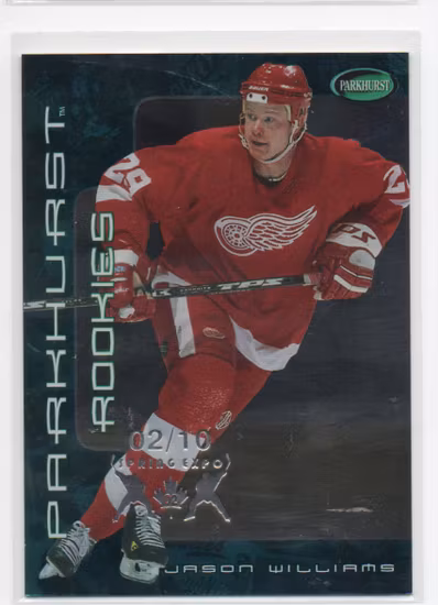 2001-02 Parkhurst Toronto Spring Expo #299 Jason Williams (50-X311-RED WINGS)
