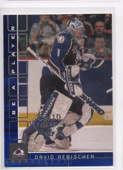 2001-02 BAP Memorablia Toronto Fall Expo Sapphire #194 David Aebischer (50-D5-AVALANCHE)
