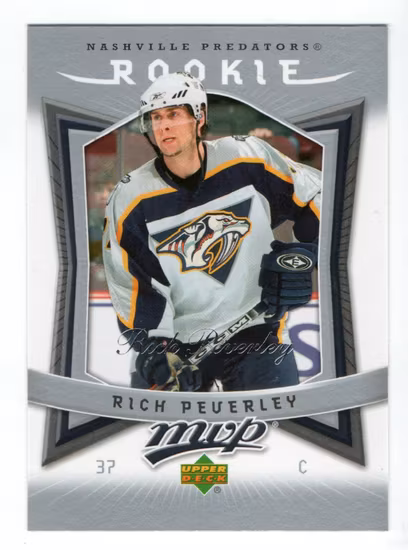 2007-08 Upper Deck MVP #340 Rich Peverley RC (10-X72-PREDATORS)