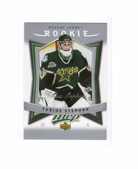 2007-08 Upper Deck MVP #349 Tobias Stephan RC (10-X72-NHLSTARS)