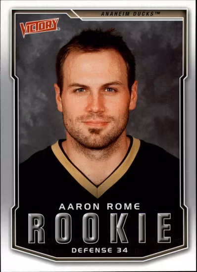 2007-08 Upper Deck Victory #214 Aaron Rome RC (10-X293-DUCKS)
