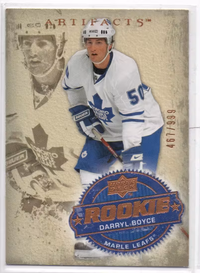 2008-09 Artifacts #226 Darryl Boyce RC (25-X293-MAPLE LEAFS)