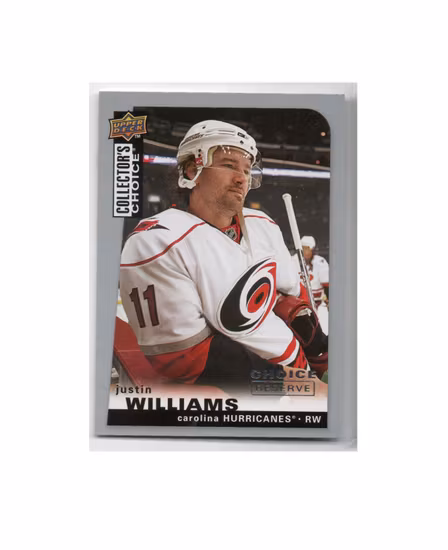 2008-09 Collector's Choice Reserve Silver #90 Justin Williams (10-X222-HURRICANES)