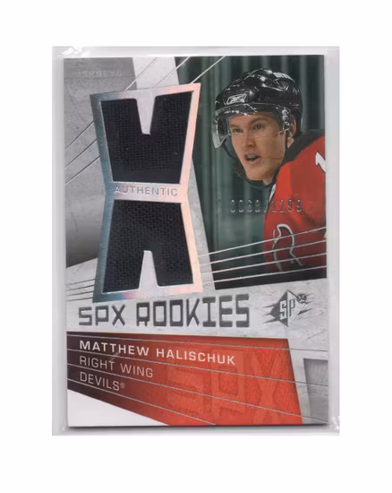 2008-09 SPx #134 Matthew Halischuk JSY RC (30-C2-FLAMES)