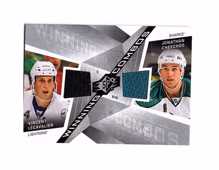 2008-09 SPx Winning Combos #WCLC Vincent Lecavalier Jonathan Cheechoo (40-X120-SHARKS+LIGHTNING)