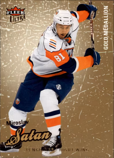 2008-09 Ultra Gold Medallion #76 Miroslav Satan (10-X60-PENGUINS)