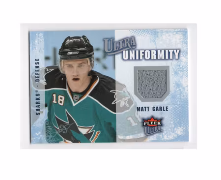 2008-09 Ultra Uniformity #UACM Matt Carle (25-X6-SHARKS)