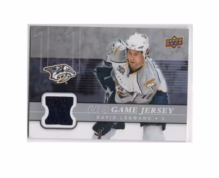 2008-09 Upper Deck Game Jerseys #GJDL David Legwand (25-X233-GAMEUSED-PREDATORS)