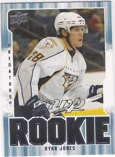 2008-09 Upper Deck MVP #371 Ryan Jones RC (12-162x5-PREDATORS)