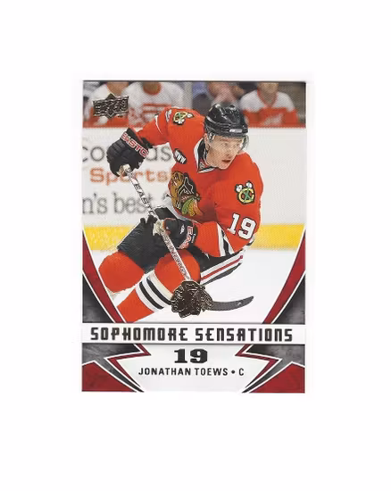 2008-09 Upper Deck Sophomore Sensations #SS2 Jonathan Toews (25-X77-BLACKHAWKS)