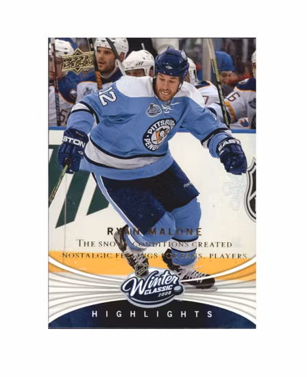 2008-09 Upper Deck Winter Classic #WC11 Ryan Malone (12-X192-PENGUINS)