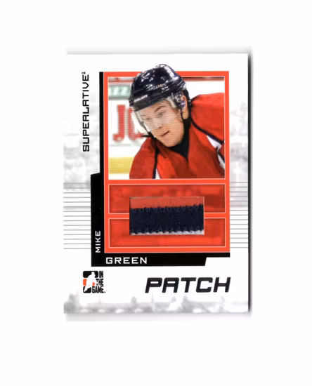 2009-10 ITG Superlative Game Used Patches Silver #SP56 Mike Green (100-X80-CAPITALS) (2)