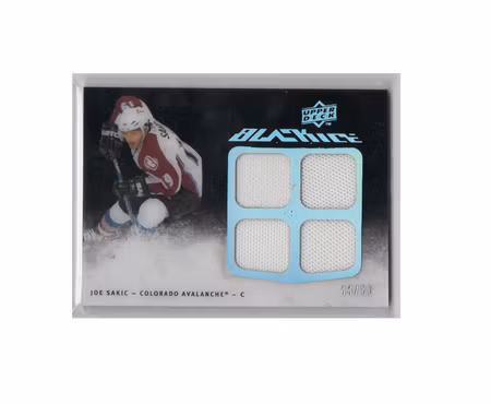 2009-10 UD Black Jerseys Black Ice #QJSA Joe Sakic (250-X82-AVALANCHE)