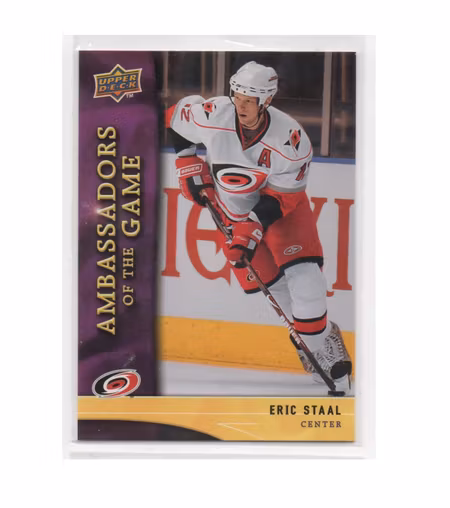 2009-10 Upper Deck Ambassadors of the Game #AG14 Eric Staal (25-X161-HURRICANES)