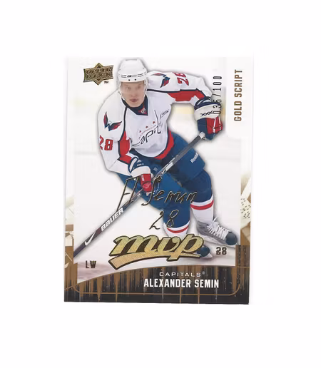 2009-10 Upper Deck MVP Gold Script #3 Alexander Semin (25-X36-CAPITALS)